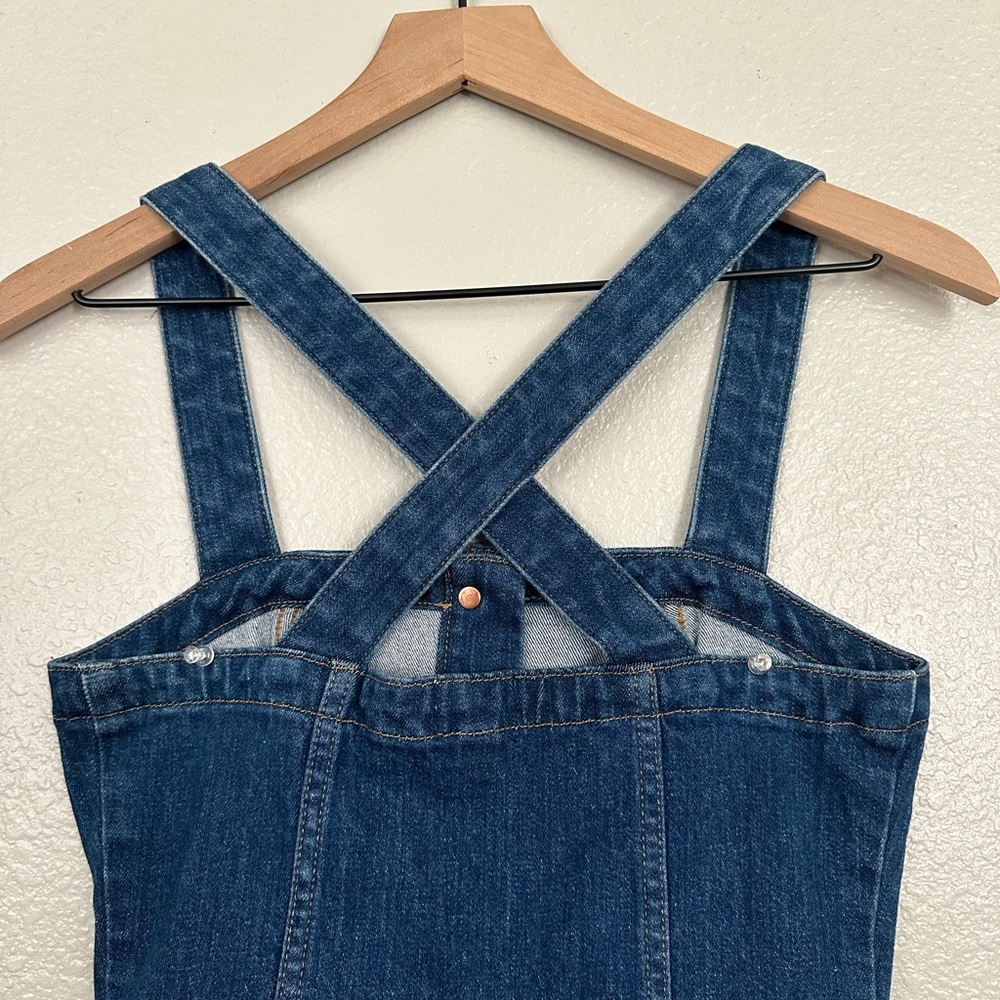 Pre-Owned J.Crew - Sleeveless
Overall-Style Midi Dress Sz 0 - Picture 6 of 7